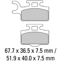 Ferodo Brake Disc Pad Set - FDB2110 SG Sinter Grip SG Compound - Road, Off-Road or Competition