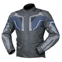Dririder Nordic 4 Leather/Textile Jacket Black Cobalt Blue Product thumb image 1