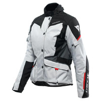 Dainese Tempest 3 D-Dry Jacket - Ladies - Glacier Grey/Black/Lava Red