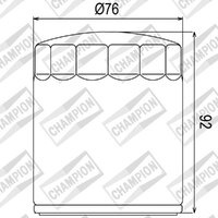 Champion OIL Filter Element - COF070C [Chrome] Product thumb image 1