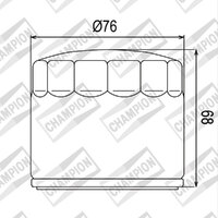 Champion OIL Filter Element - COF072C [Chrome]