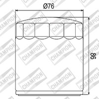 Champion OIL Filter Element - COF074C [Chrome] Product thumb image 1