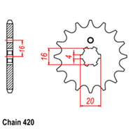 RK Front Sprocket - Steel  12T 420P