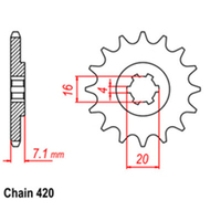 RK Front Sprocket - Steel  14T 420P Product thumb image 1