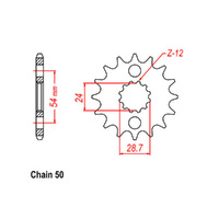 RK Front Sprocket - Steel  15T 530P sku:31-106-15
