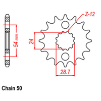 RK Front Sprocket - Steel  16T 530P sku:31-106-16