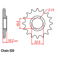 RK Front Sprocket - Steel  11T 520P sku:31-143-11