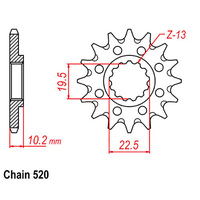 RK Front Sprocket - Steel  13T 520P sku:31-143-13 Product thumb image 1