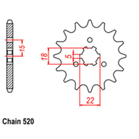 RK Front Sprocket - Steel  11T 520P sku:31-223-11