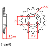 RK Front Sprocket - Steel  17T 530P sku:31-239-17