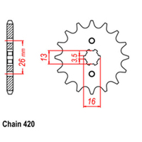 RK Front Sprocket - Steel  11T 420P Product thumb image 1
