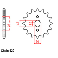 RK Front Sprocket - Steel  11T 420P