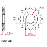 RK Front Sprocket - Steel  16T 520P sku:31-374-16