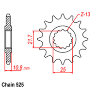 RK Front Sprocket - Steel  16T 525P sku:31-4AS-16