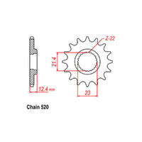 RK Front Sprocket - Steel  14T 520P sku:31-4D3-14