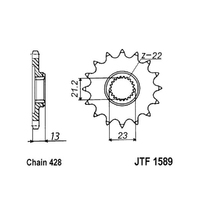 RK Front Sprocket - Steel  16T 428P sku:31-5BP-16