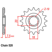 RK Front Sprocket - Steel  13T 520P sku:31-6KS-13 Product thumb image 1