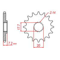 RK Front Sprocket - Steel 14T 420P Product thumb image 1