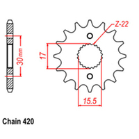 RK Front Sprocket - Steel  13T 420P