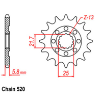 RK Front Sprocket - Steel  12T 520P sku:31-K17-12