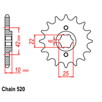 RK Front Sprocket - Steel  15T 520P sku:31-MN9-15 Product thumb image 1