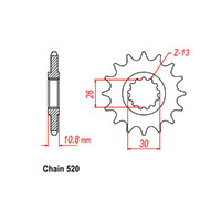 RK Front Sprocket - Steel  16T 520P sku:31-YC2-16