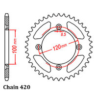 RK Rear Sprocket - Steel 49T 420P sku:32-02B-49 Product thumb image 1