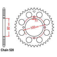 RK Rear Sprocket - Steel 39T 520P D/D sku:32-113-39