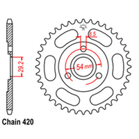 RK Rear Sprocket - Steel 35T 420P sku:32-120-35