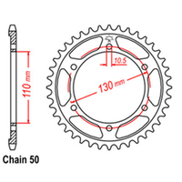 RK Rear Sprocket - Steel 48T 530P sku:32-198-48