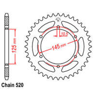 RK Rear Sprocket - Steel 48T 520P sku:32-1M1-48