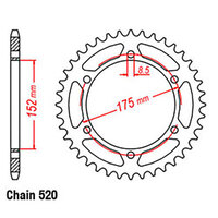 RK Rear Sprocket - Steel 47T 520P sku:32-2YY-47
