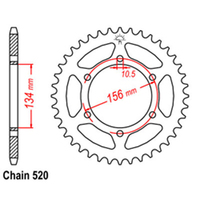 RK Rear Sprocket - Steel 48T 520P sku:32-319-48