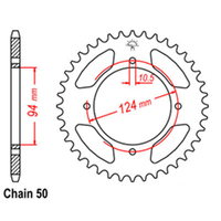 RK Rear Sprocket - Steel 37T 530P