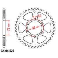 RK Rear Sprocket - Steel 42T 520P sku:32-324-42