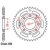 RK Rear Sprocket - Steel 38T 520P D/D sku:32-362-38 Product thumb image 1