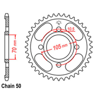 RK Rear Sprocket - Steel 38T 530P sku:32-367-38