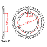 RK Rear Sprocket - Steel 48T 530P sku:32-36Y-48