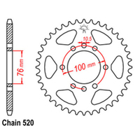 RK Rear Sprocket - Steel 47T 520P D/D sku:32-374-47