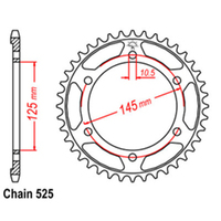 RK Rear Sprocket - Steel 44T 525P sku:32-3VD-44