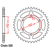 RK Rear Sprocket - Steel 48T 520P sku:32-400-48