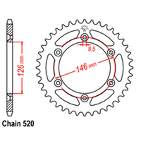RK Rear Sprocket - Steel 52T 520P sku:32-402-52