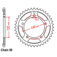 RK Rear Sprocket - Steel 46T 530P sku:32-40F-46
