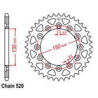 RK Rear Sprocket - Steel 53T 520P D/D sku:32-428-53