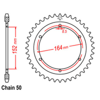 RK Rear Sprocket - Steel 42T 530P sku:32-500-42