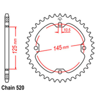 RK Rear Sprocket - Steel 38T 520P sku:32-5TG-38