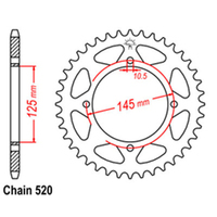 RK Rear Sprocket - Steel 40T 520P