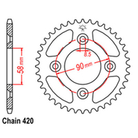 RK Rear Sprocket - Steel 37T 420P sku:32-700-37