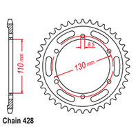 RK Rear Sprocket - Steel 46T 428P sku:32-BK7-46