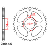 RK Rear Sprocket - Steel 41T 420P sku:32-CH0-41